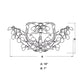 Vaxcel Jardin 19" 4-Light W Crystal Bronze Vintage Vine Semi-Flush Mount Ceiling Light