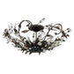 Vaxcel Jardin 19" 4-Light W Crystal Bronze Vintage Vine Semi-Flush Mount Ceiling Light