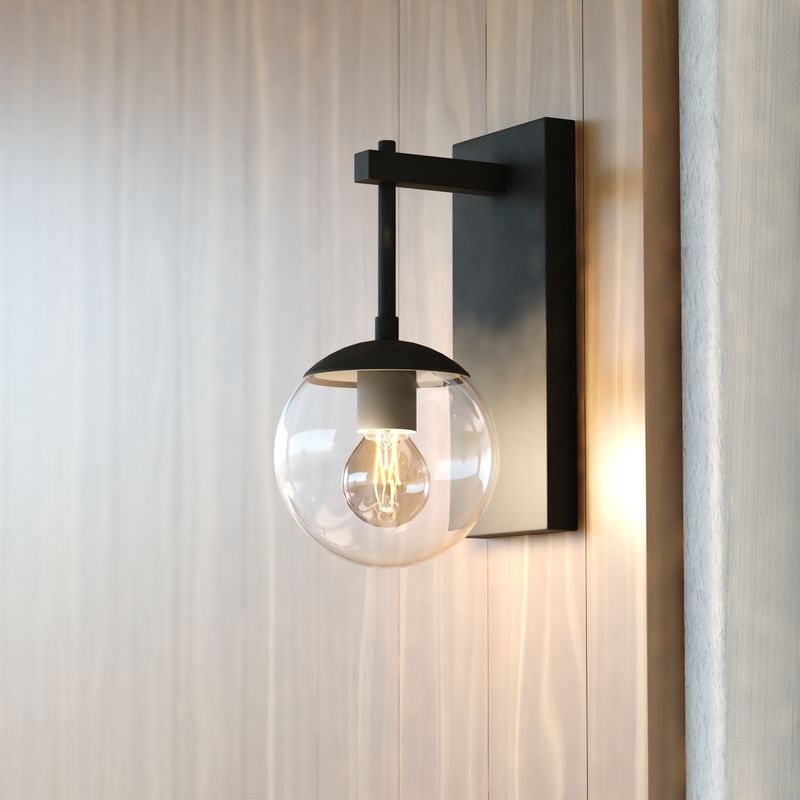 Vaxcel Keeler 6-in Outdoor Wall Light Matte Black