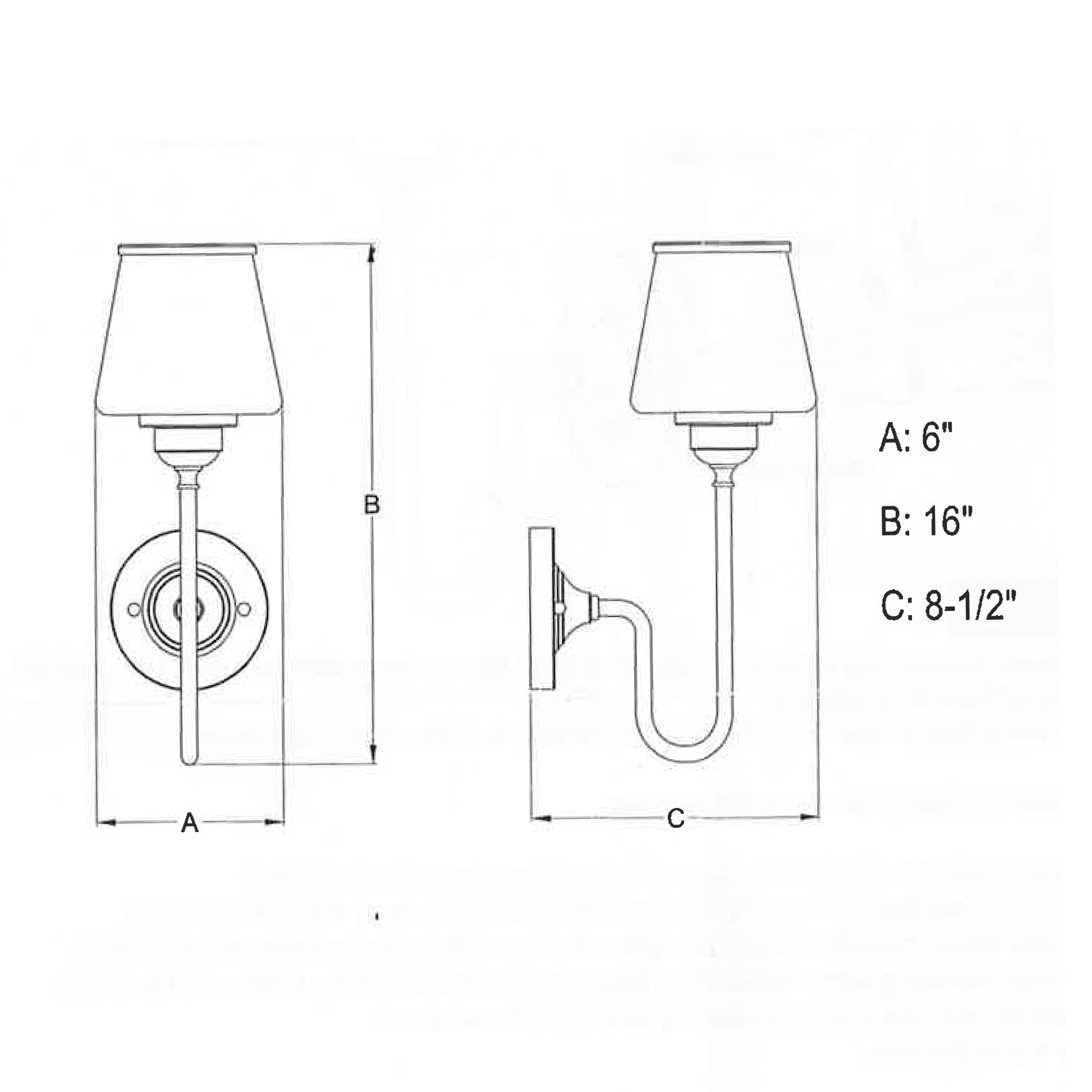 Vaxcel Kelsy 1-Light Chrome Bathroom Wall Light Fixture