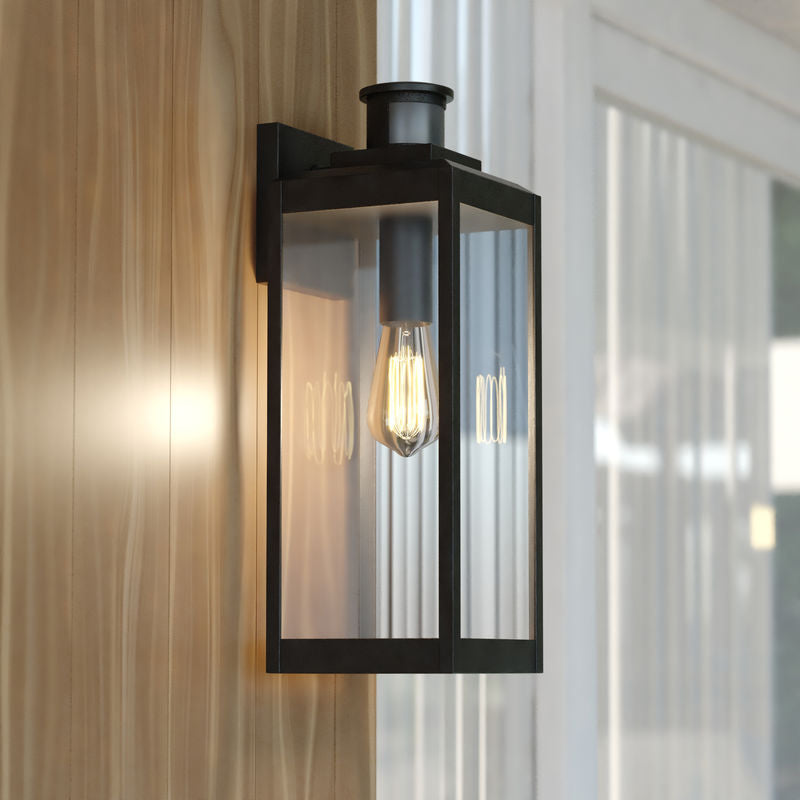 Vaxcel Kinzie Dualux 6-in. Outdoor Motion Sensor Wall Light Textured Black