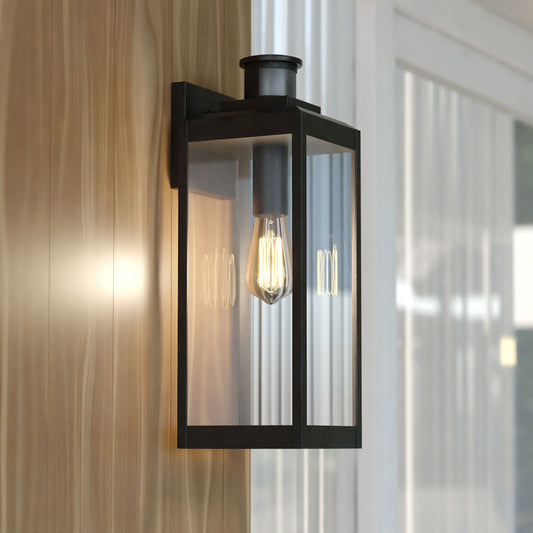 Vaxcel Kinzie Dualux 6-in. Outdoor Motion Sensor Wall Light Textured Black