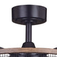 Vaxcel Kodiak Black and Burnished Teak Rustic Ceiling Fan with LED Light Kit and Remote