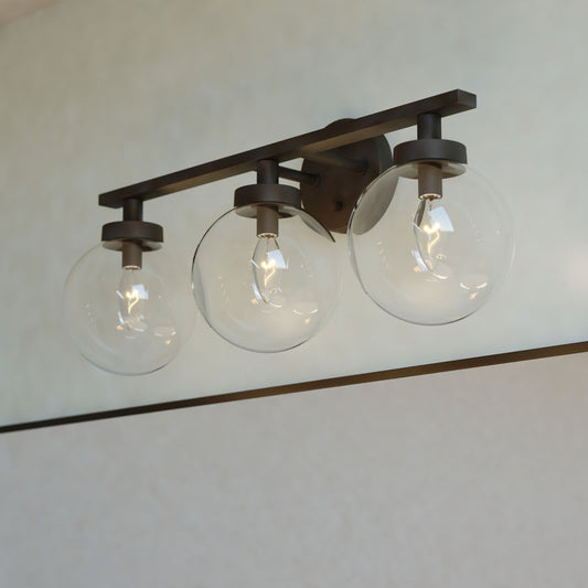 Vaxcel Lander 3 Light Vanity Matte Black