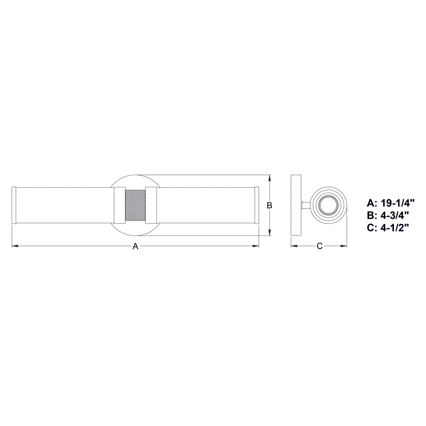 Vaxcel Levitt 2-Light Polished Nickel Mid Century Modern Industrial Bathroom Vanity Fixture Clear Glass