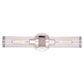 Vaxcel Levitt 2-Light Polished Nickel Mid Century Modern Industrial Bathroom Vanity Fixture Clear Glass