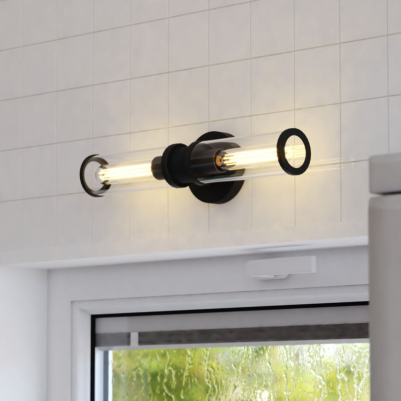 Vaxcel Levitt 2 Light Wall Light Black