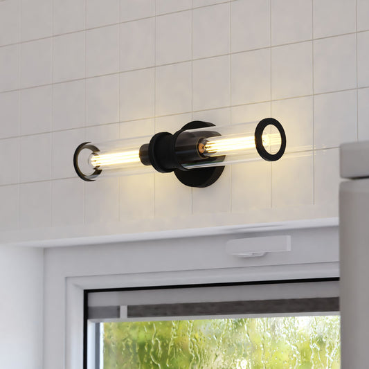 Vaxcel Levitt 2 Light Wall Light Black