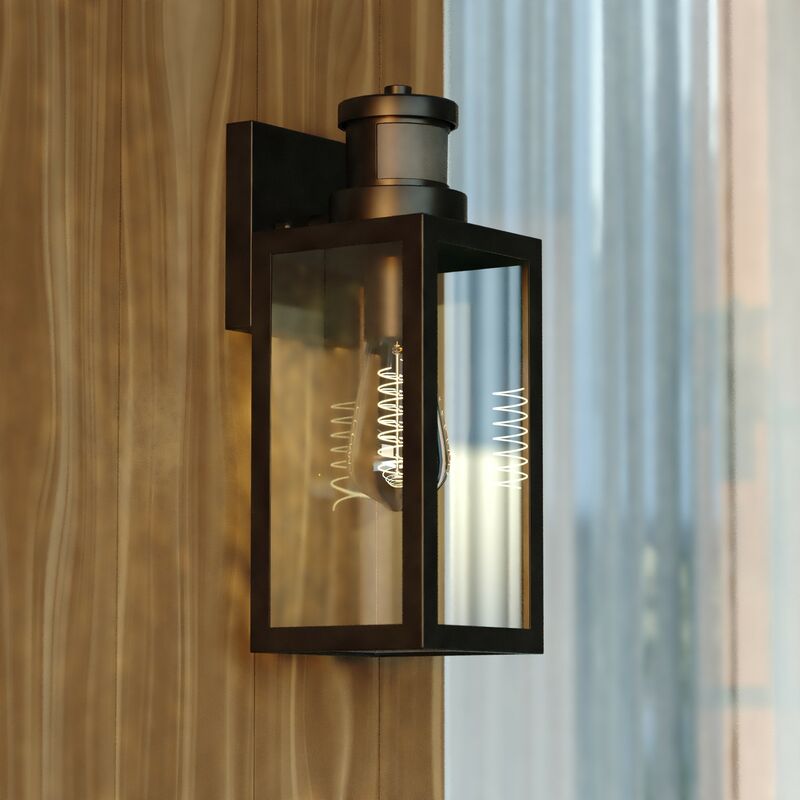 Vaxcel Lombard Dualux 4.75-in. Outdoor Motion Sensor Wall Light Textured Black