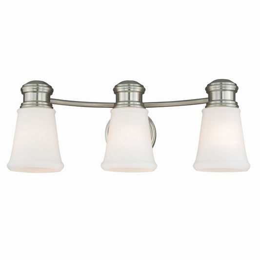 Vaxcel Malie 3L Vanity Satin Nickel