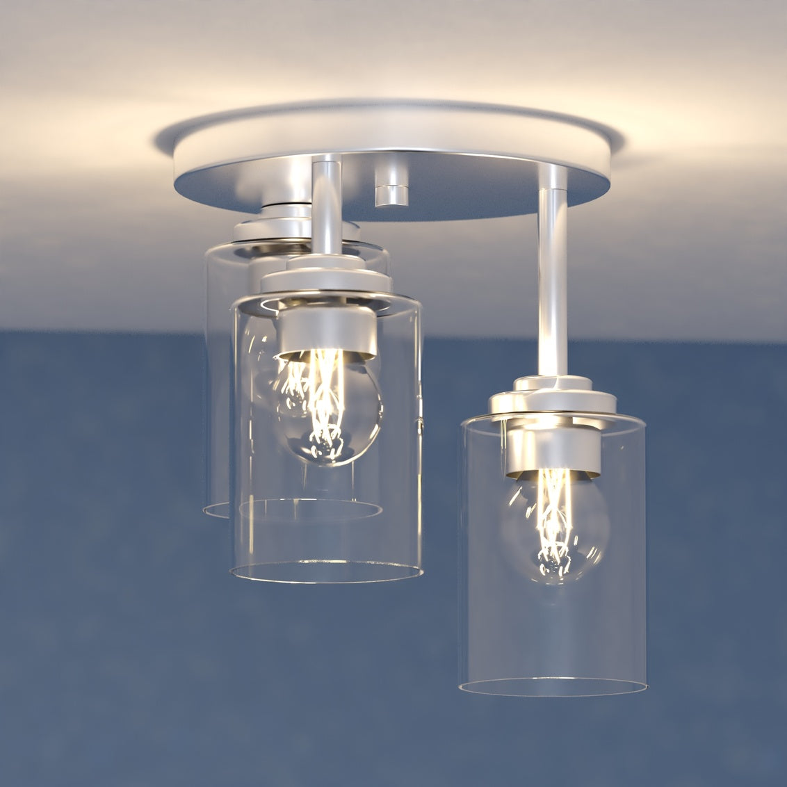 Vaxcel Marion 13-in. 2 Light Semi-Flush Mount Mystic Gold
