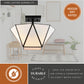 Vaxcel Marion 13-in. 2 Light Semi-Flush Mount Mystic Gold