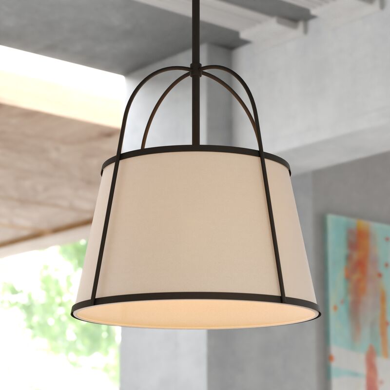Vaxcel Marion 15-in. 1 Light Pendant Matte Black
