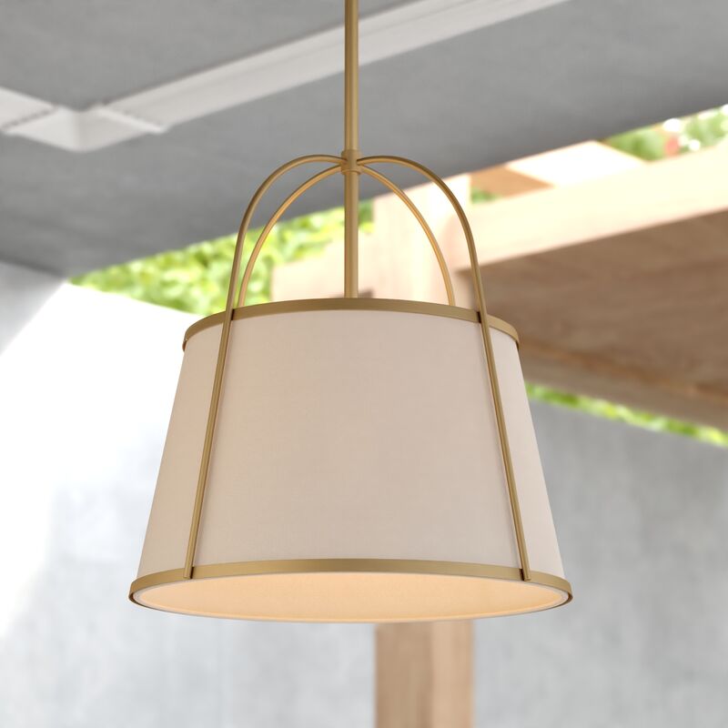 Vaxcel Marion 15-in. 1 Light Pendant Mystic Gold
