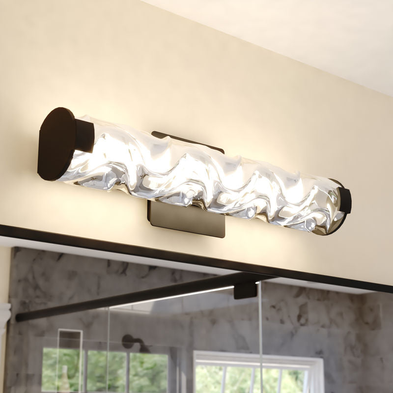 Vaxcel Marseille 24-in. LED Vanity Matte Black
