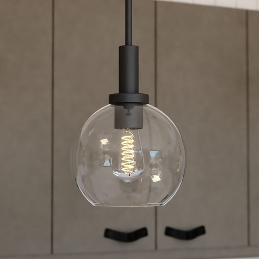 Vaxcel Marshall 8-in. Mini Pendant Matte Black