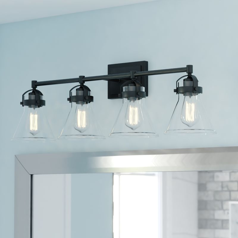 Vaxcel Mason 4 Light Vanity Charcoal Black