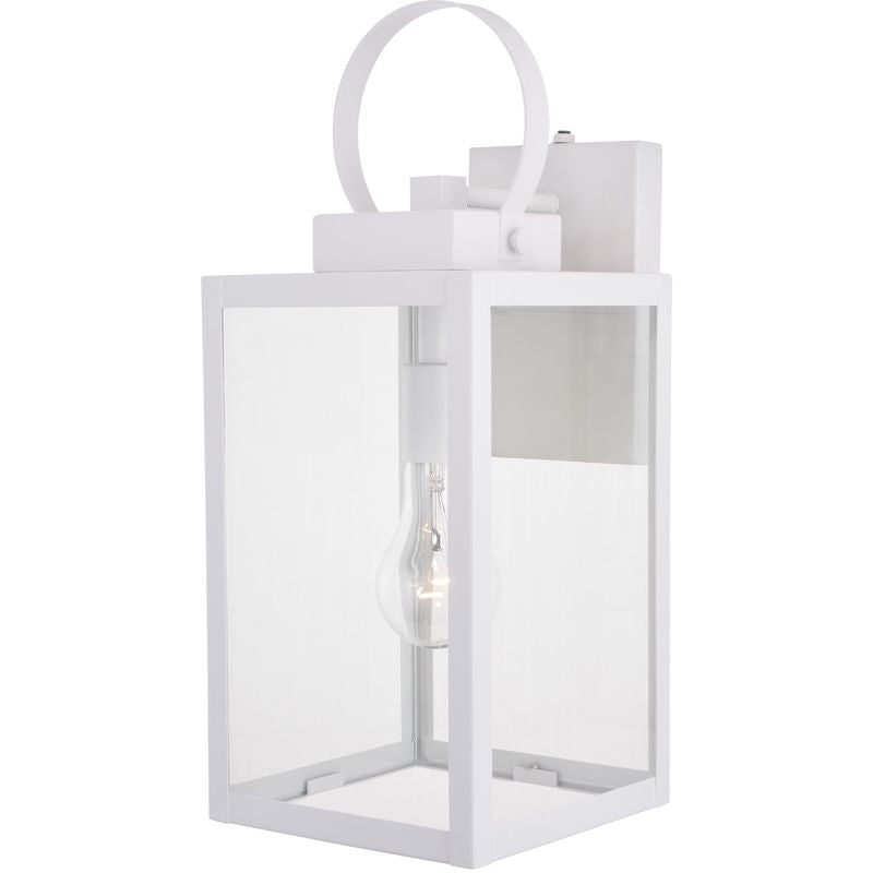 Vaxcel Medinah 7 in. W Outdoor Wall Light Textured White