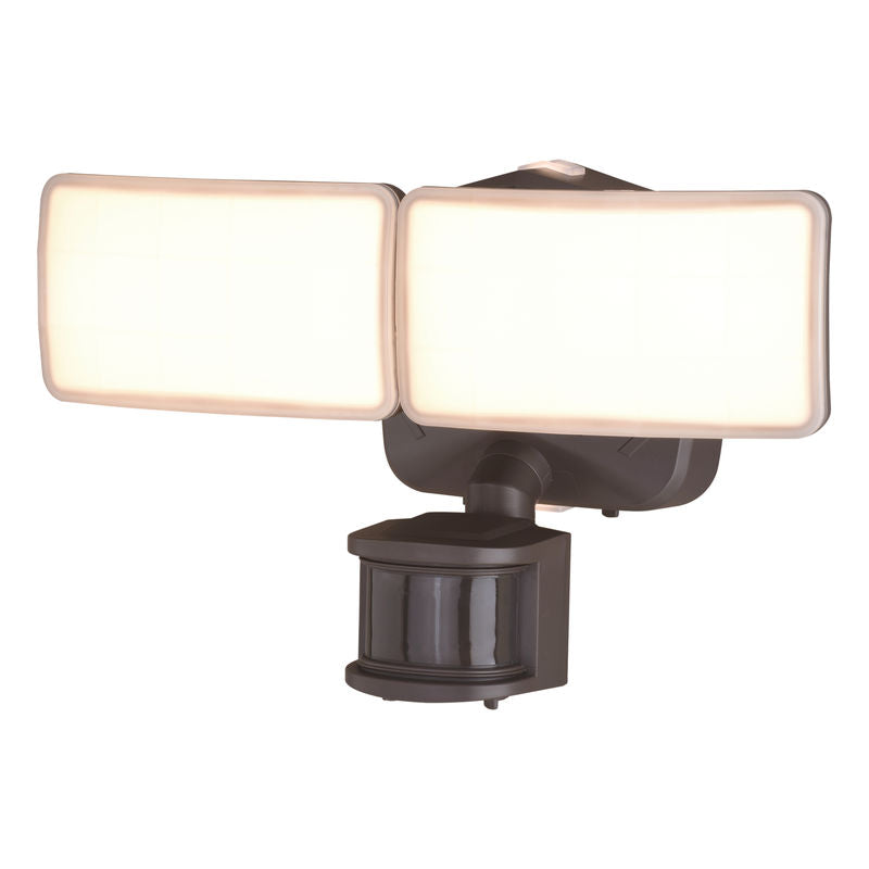 Vaxcel Merill 2 Light LED Outdoor Motion Sensor Wall Light Bronze