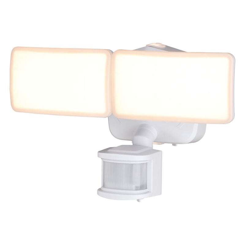 Vaxcel Merill 2 Light LED Outdoor Motion Sensor Wall Light White
