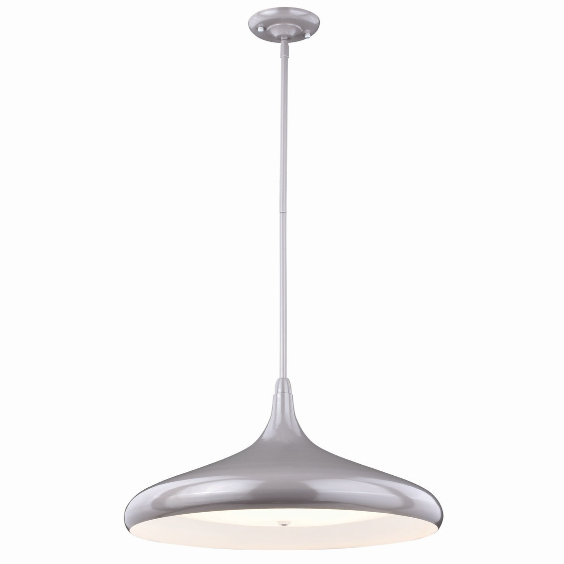 Vaxcel Milano 4.75-in Mini Pendant Celeste Wave Glass Satin Nickel