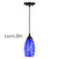 Vaxcel Milano 4.75-in. Mini Pendant Azzura Glass Matte Black
