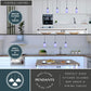 Vaxcel Milano 4.75-in. Mini Pendant Azzura Glass Matte Black