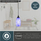 Vaxcel Milano 4.75-in. Mini Pendant Azzura Glass Matte Black