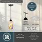 Vaxcel Milano 4.75-in. Mini Pendant Terra Tide Glass Matte Black