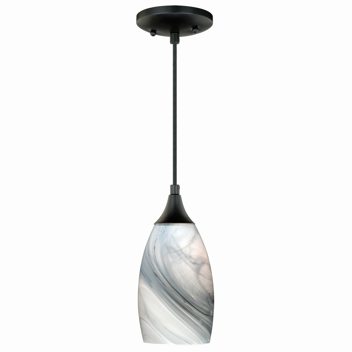 Vaxcel Milano Bronze Mini Pendant Ceiling Light Gray White Glass