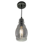 Vaxcel Millie 11.75-in.H Mini Pendant Matte Black with Smoke Glass