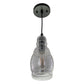 Vaxcel Millie 11.75-in.H Mini Pendant Matte Black with Smoke Glass