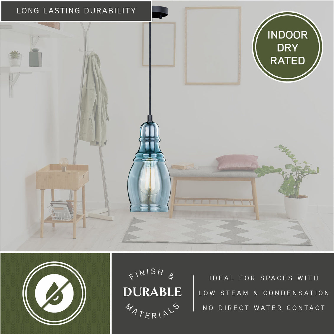 Vaxcel Millie 6.25-in Mini Pendant Oil Rubbed Bronze