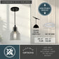 Vaxcel Millie 8.25-in.H Mini Pendant Matte Black with Smoke Glass