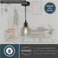 Vaxcel Millie 8.25-in.H Mini Pendant Matte Black with Smoke Glass