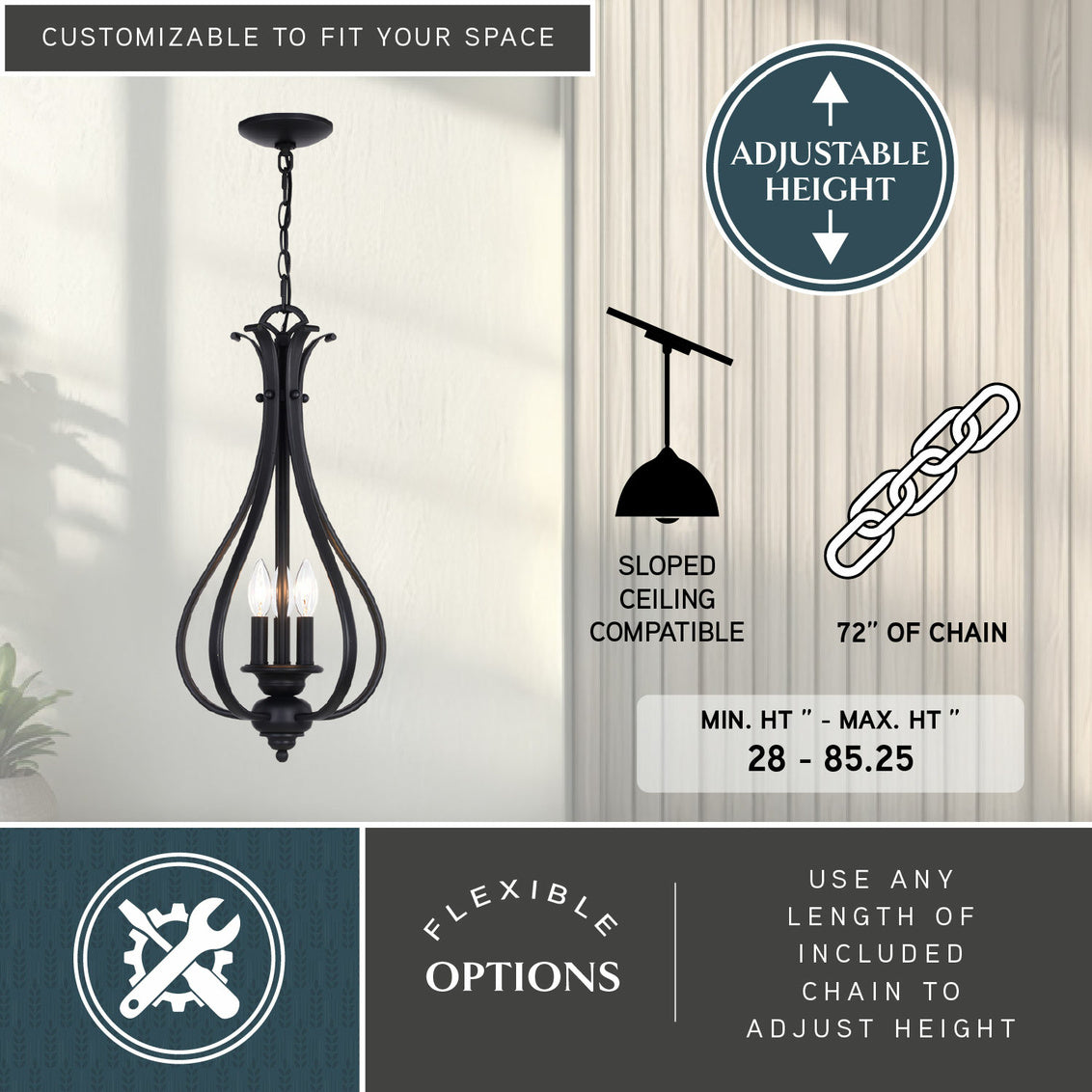Vaxcel Monrovia 11.25-in. Pendant Oil Rubbed Bronze