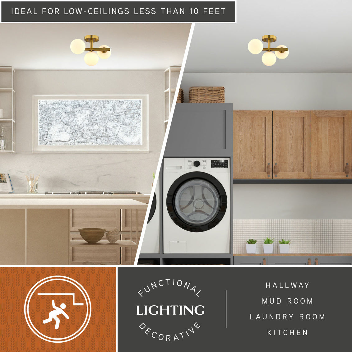 Vaxcel Monrovia 17-in. Semi-Flush Mount or Pendant (Dual Mount) Oil Rubbed Bronze