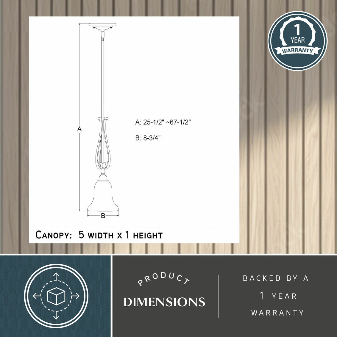 Vaxcel Monrovia 8.75-in. Mini Pendant Oil Rubbed Bronze