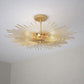 Vaxcel Nikko 24" W Gold Mid-Century Modern Semi Flush Mount Ceiling Light