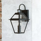 Vaxcel Nottingham 8.5" W 2-Light Black Motion Sensor Dusk-to-Dawn Outdoor Wall Lantern Clear Glass