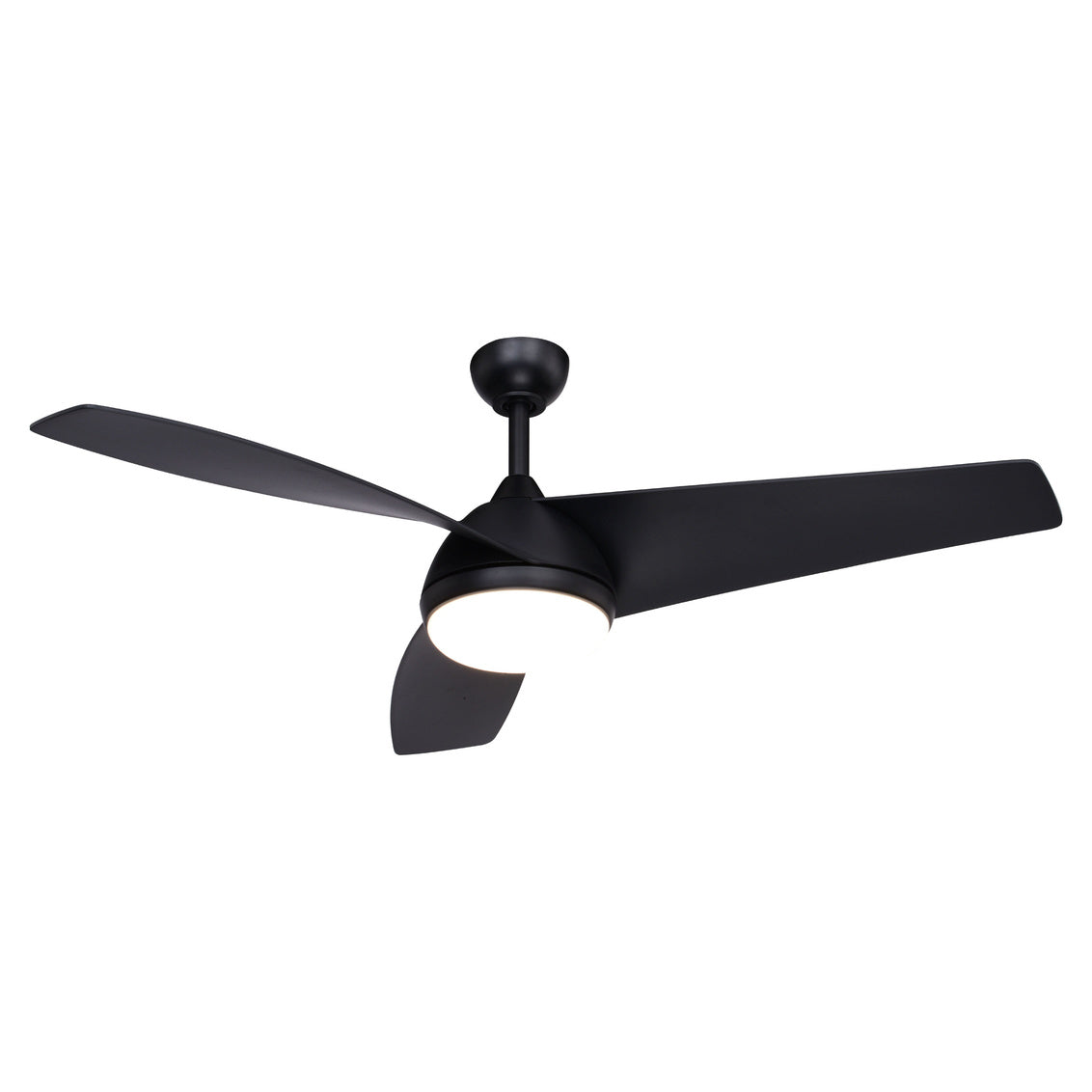 Vaxcel Odell Black Contemporary Propeller Ceiling Fan with"tegrated LED Light Kit and Remote