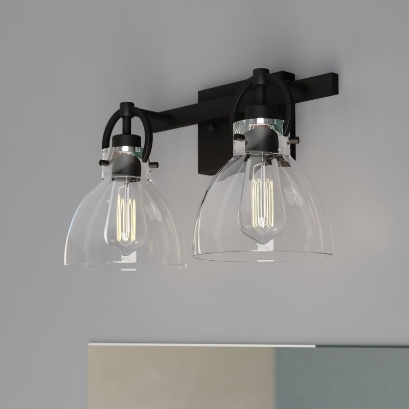 Vaxcel Ogden 2 Light Vanity Matte Black
