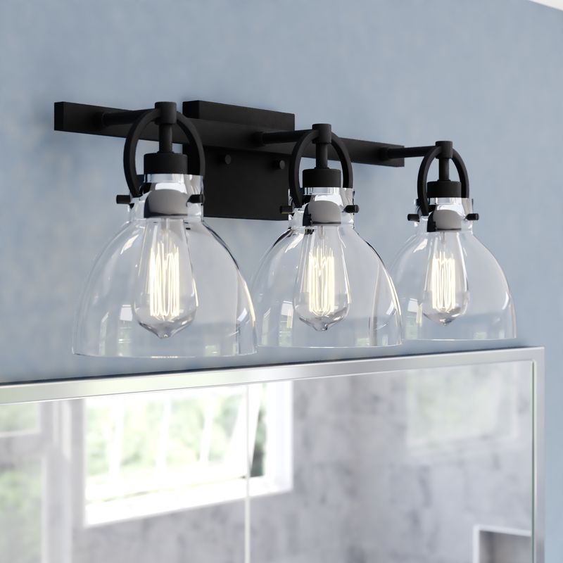 Vaxcel Ogden 3 Light Vanity Matte Black