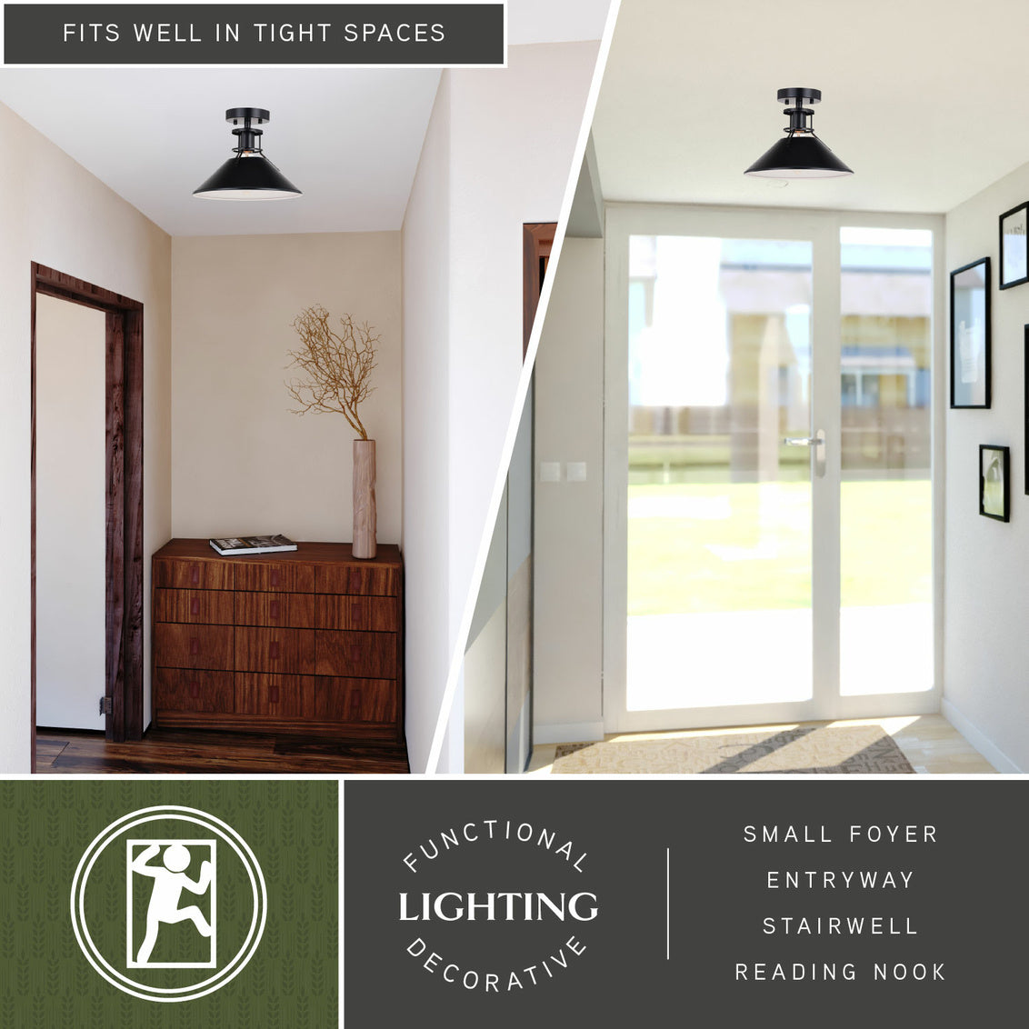 Vaxcel Orbit 20-in. Semi Flush Ceiling Light Muted Brass