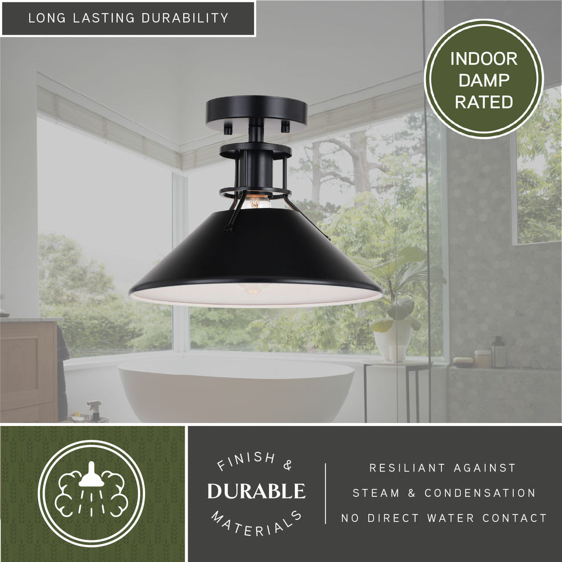 Vaxcel Orbit 20-in. Semi Flush Ceiling Light Muted Brass