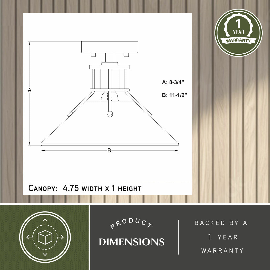 Vaxcel Orbit 20-in. Semi Flush Ceiling Light Muted Brass