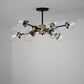 Vaxcel Orbit 32" W Bronze and Brass Sputnik Ceiling Light Clear Glass
