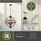Vaxcel Oslo 16.25-in Semi Flush Ceiling Light or Pendant (Dual Mount) Black and Natural Brass