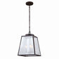 Vaxcel Oslo 16.25-in Semi Flush Ceiling Light or Pendant (Dual Mount) Black and Natural Brass