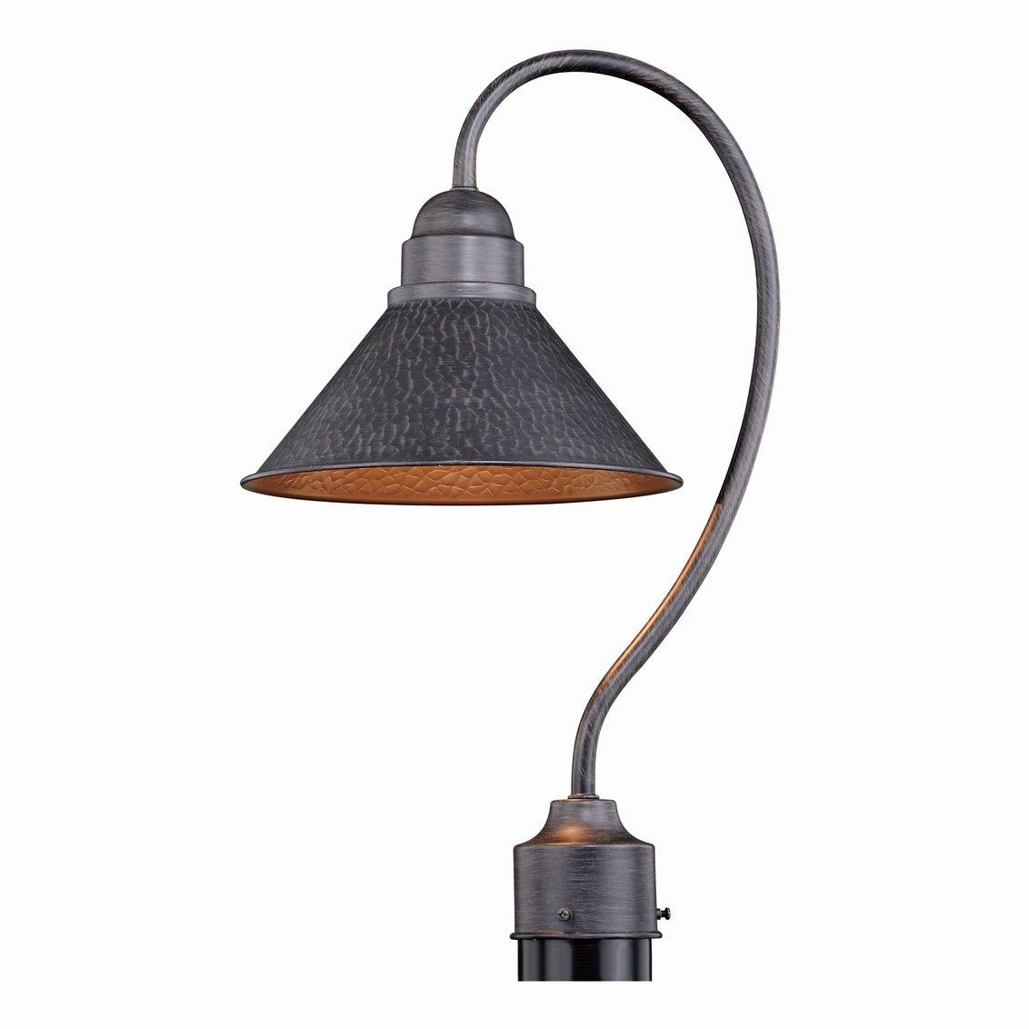 Vaxcel Outland 1-Light Black Dark Sky Farmhouse Outdoor Dome Barn Post Light
